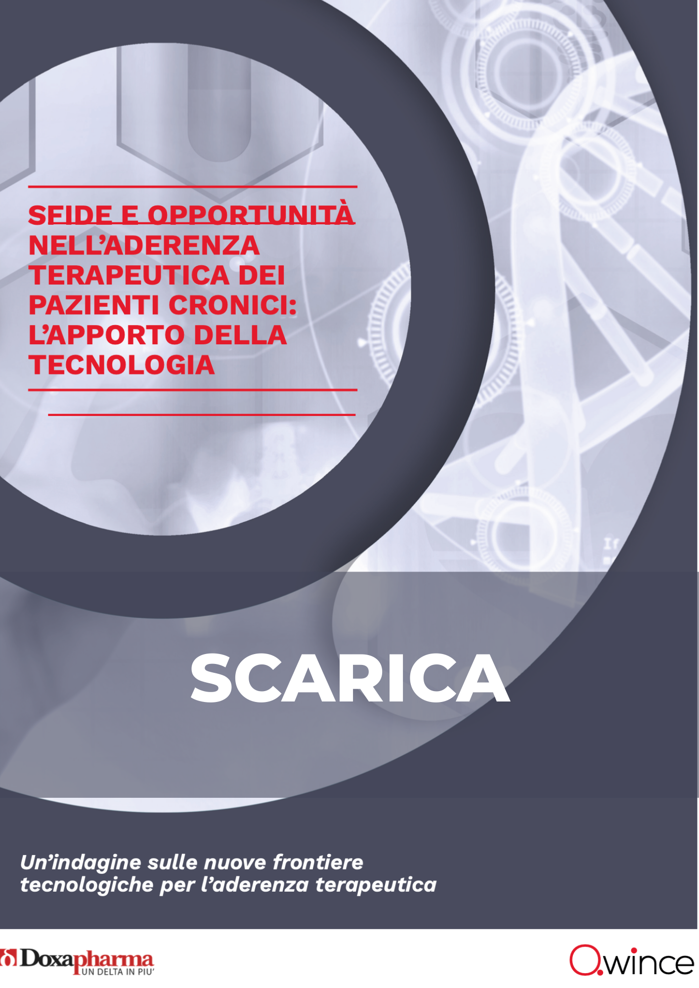 Copertina: Sfide e opportunità nell'aderenza terapeutica dei pazienti cronici: l'apporto della tecnologia.