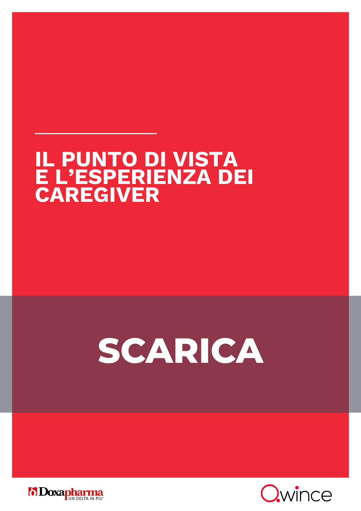 Copertina: Il punto di vista e l'esperienza dei caregiver.
